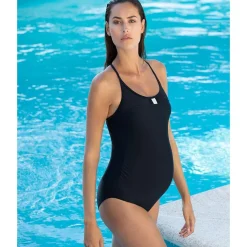 Cache cœur Maillot de bain maternité 1 pièce Roxana Noir xL