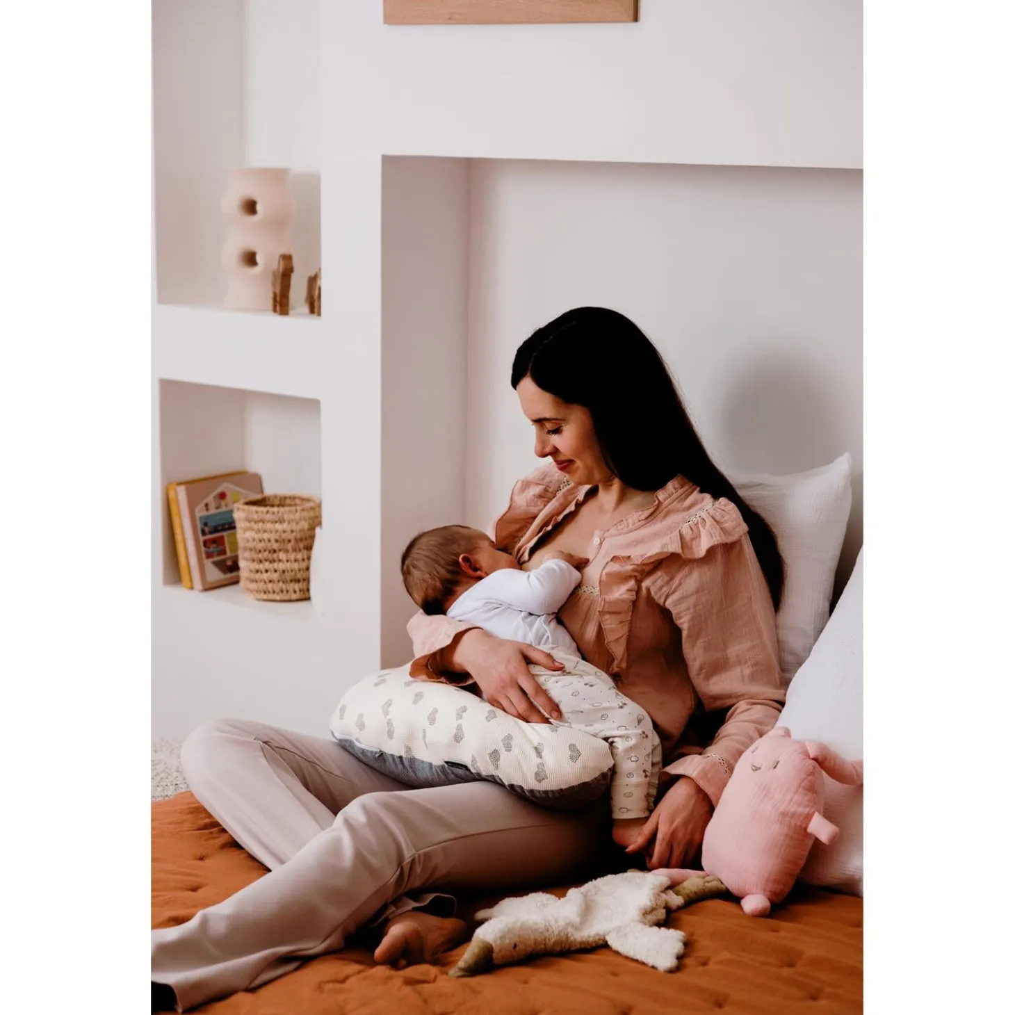 Candide Coussin de maternité Jersey Cœurs