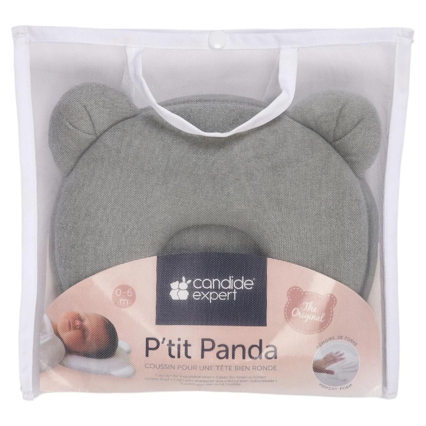 Candide Coussin P'Tit panda Kaki 0-6 mois