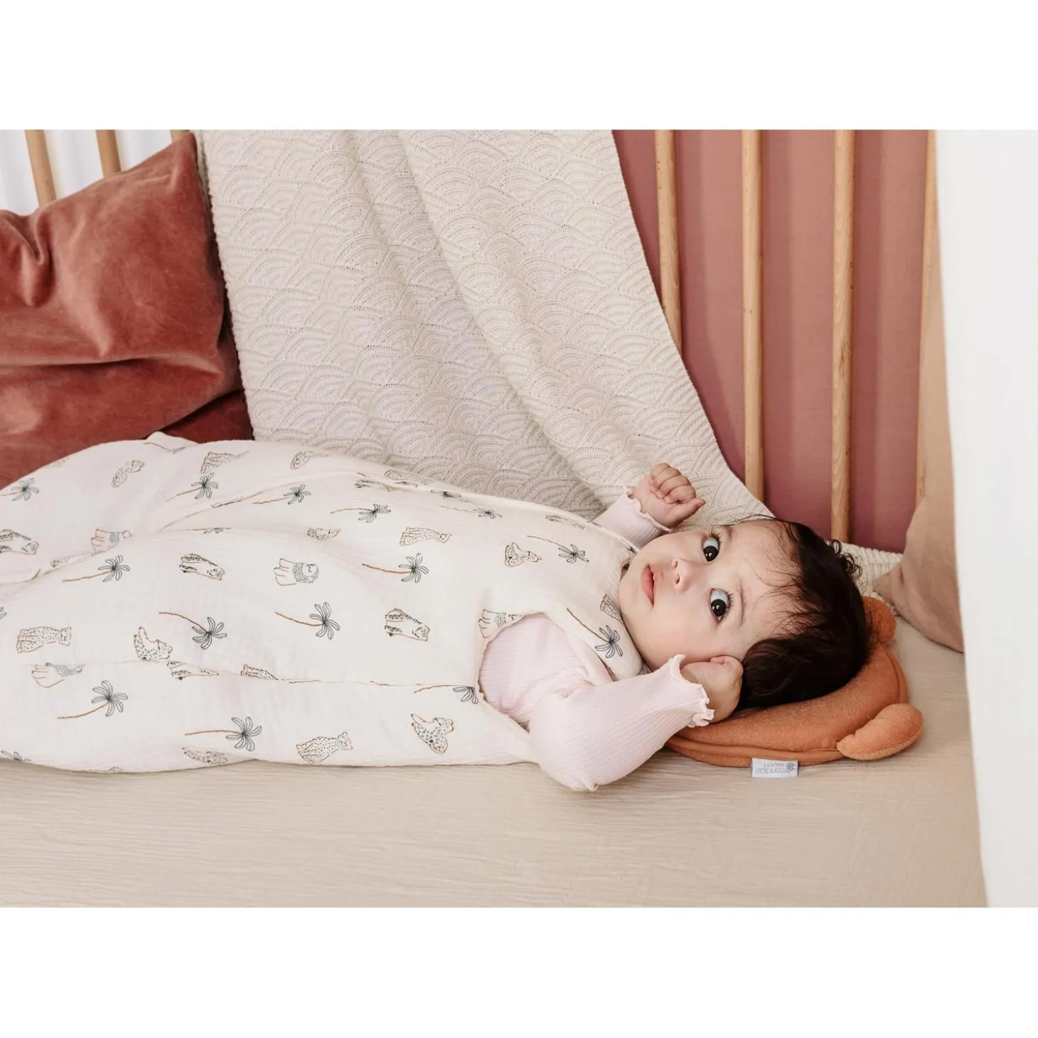 Candide Douillette Naissance Imprime Lange Tigre 3-9 mois