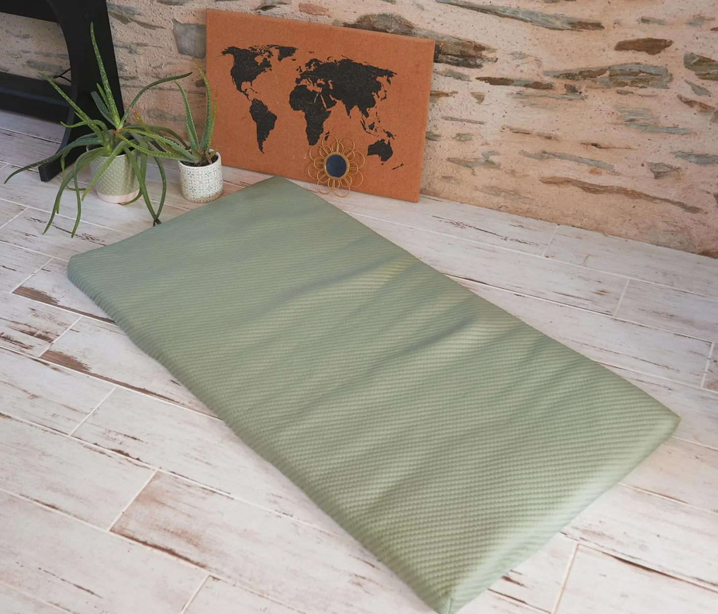 Candide Matelas de voyage Olive 60x120 cm
