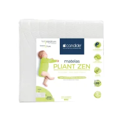Candide                    Matelas Pliant 2 parties Zen déhoussable    Blanc            60x120 cm