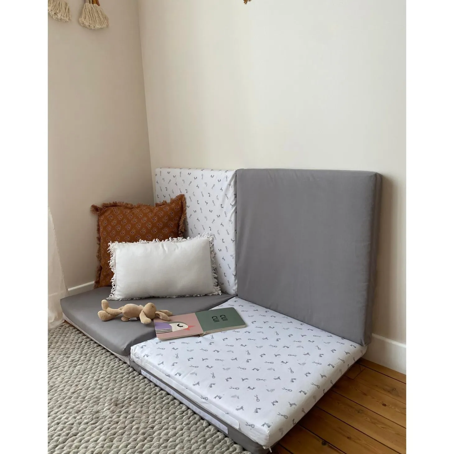 Candide Tapis de motricité Grand modèle Lapins 180x120 cm