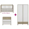 Chambre bébé complète Achille : lit 70x140, commode, armoire                            de Galipette
