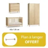 Chambre bébé complète : Muve armoire 2 portes  + plan offert                            de Vox
