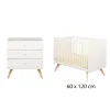 Chambre bébé duo Nacréa :  Lit bébé 60x120 cm, Commode 3 Tiroirs                            de Sauthon
