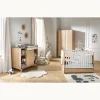 Chambre bébé duo Nova : lit 60x120, commode à langer évolutive                            de Sauthon