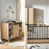Chambre bébé duo Nova : lit 60x120, commode à langer évolutive                            de Sauthon