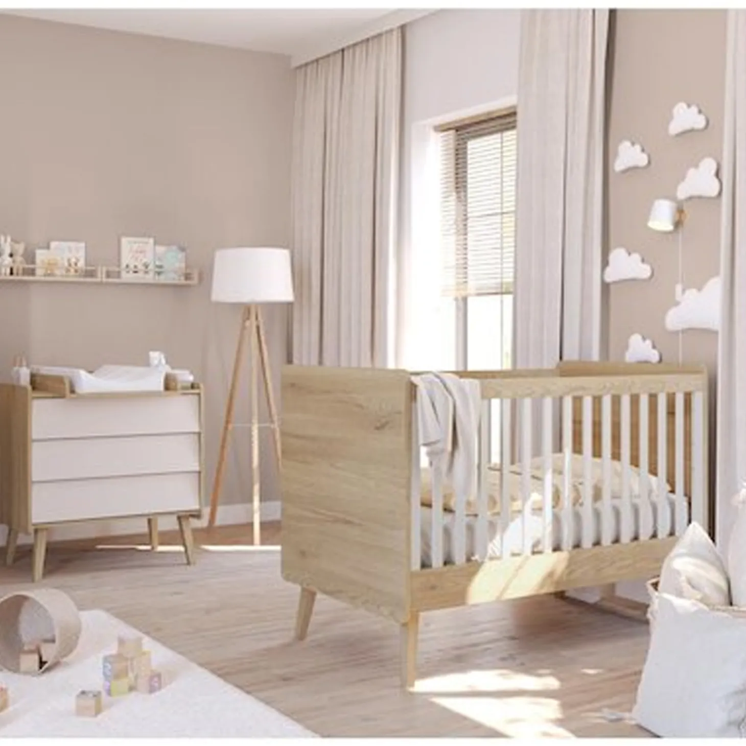 Chambre duo Vintage fresh lit 60x120 + plan offert de Vox