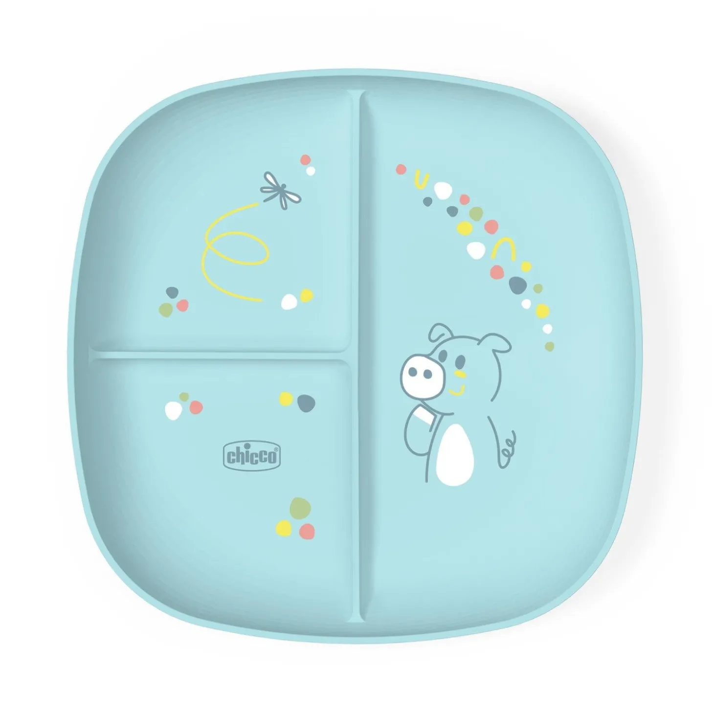 Chicco Assiette Portionnée Bleu