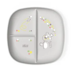 Chicco Assiette Portionnée Gris