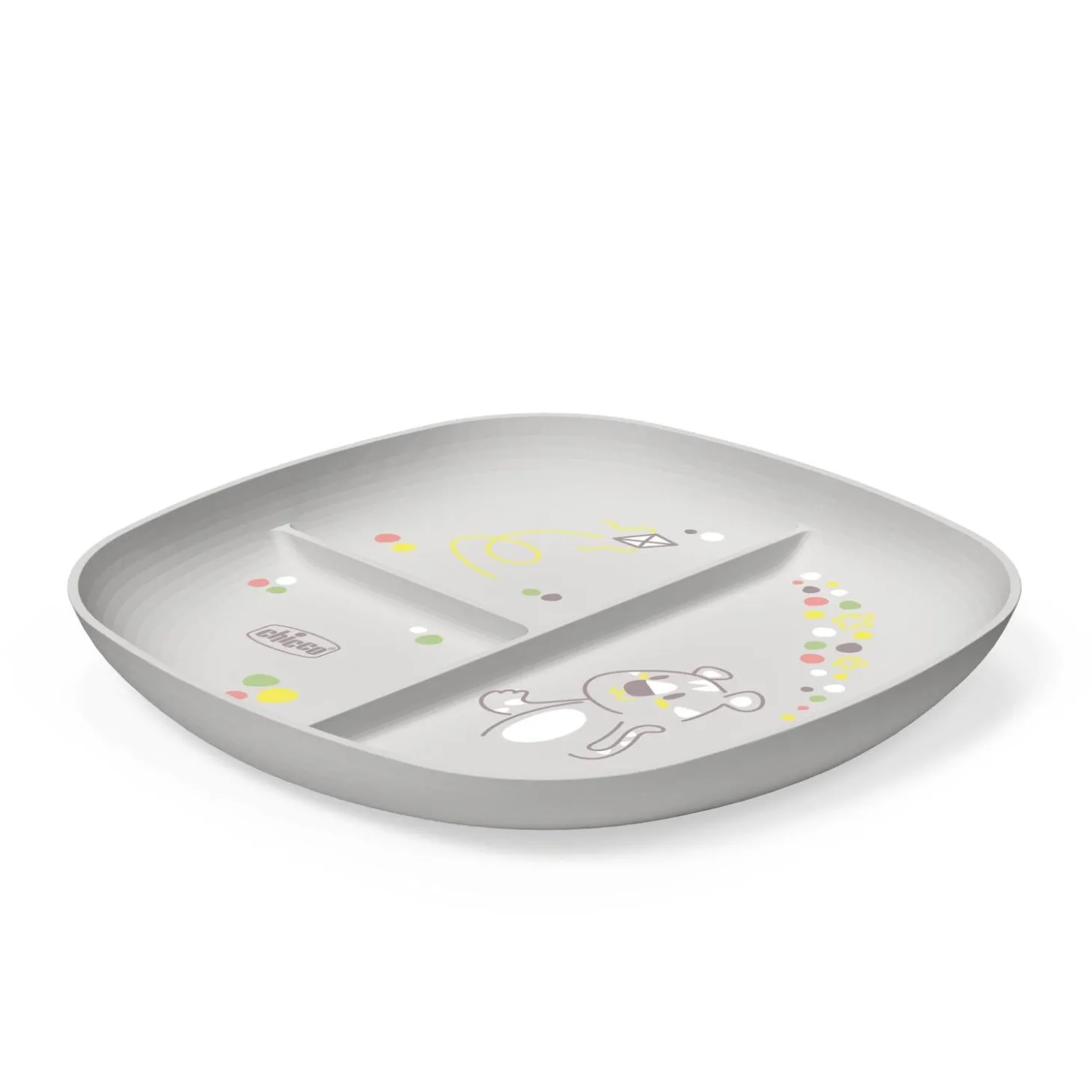 Chicco Assiette Portionnée Gris