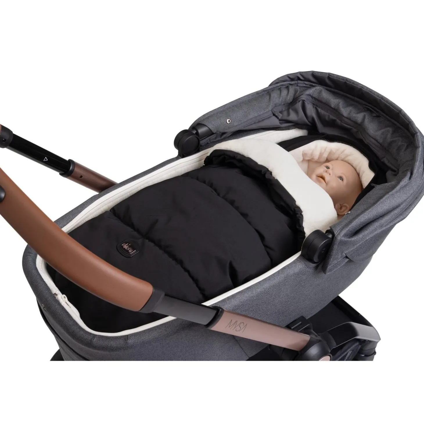 Chicco Chancelière à doublure polaire pour poussette Black