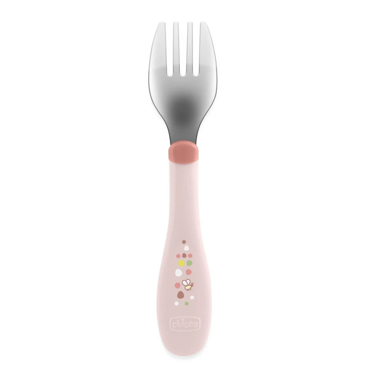 Chicco Couverts En Métal Rose