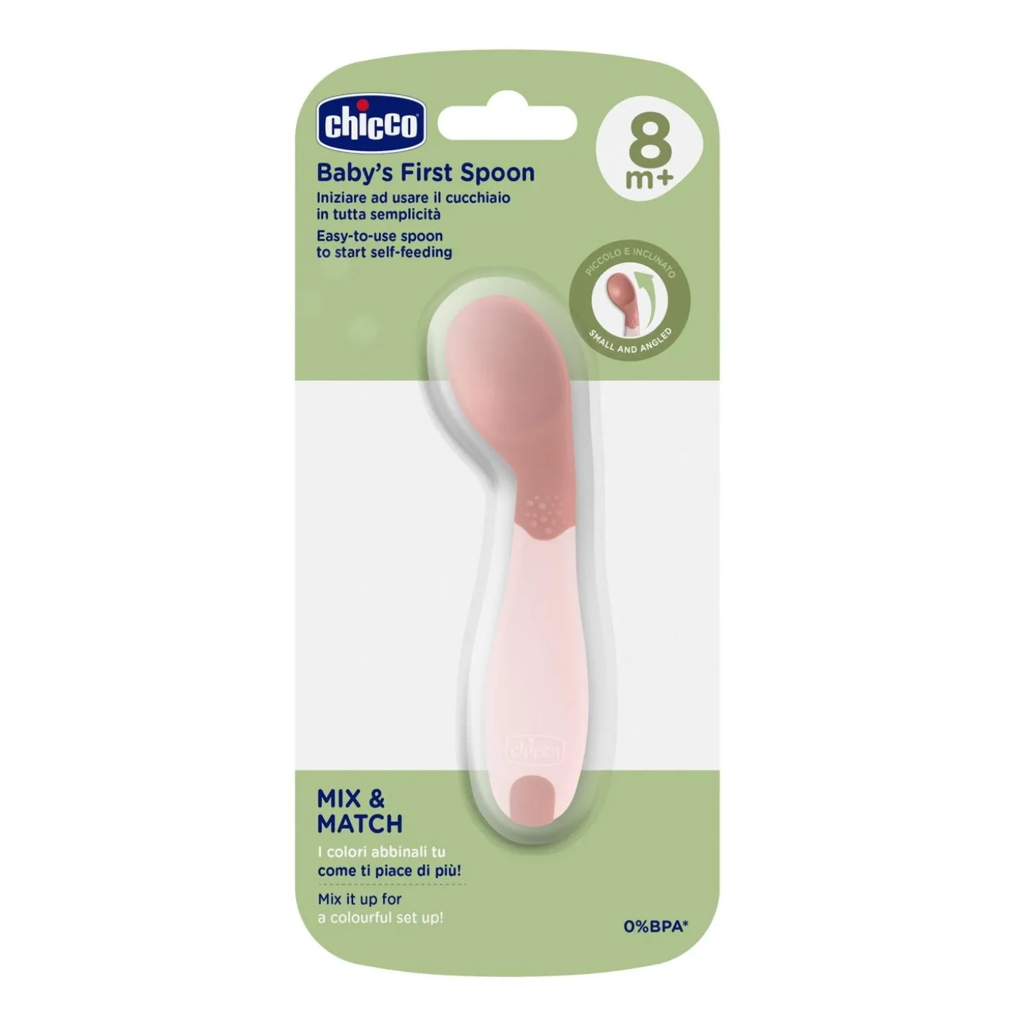 Chicco Cuillère Coudée Rose