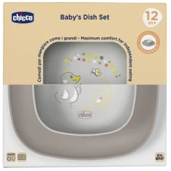 Chicco Ensemble d'assiettes Gris