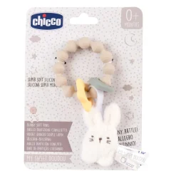 Chicco Hochet Anneau souple Lapin Gris