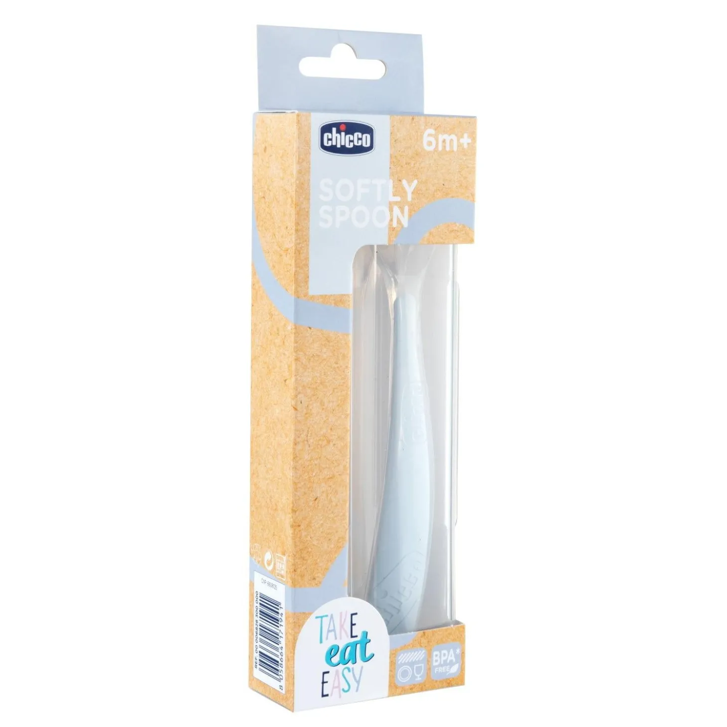 Chicco Mes Premières Cuillères Souples Bout Silicone Avec Etui Gris