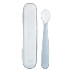 Chicco Mes Premières Cuillères Souples Bout Silicone Avec Etui Gris