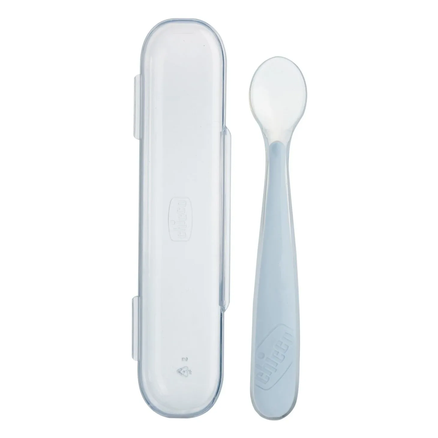 Chicco Mes Premières Cuillères Souples Bout Silicone Avec Etui Gris