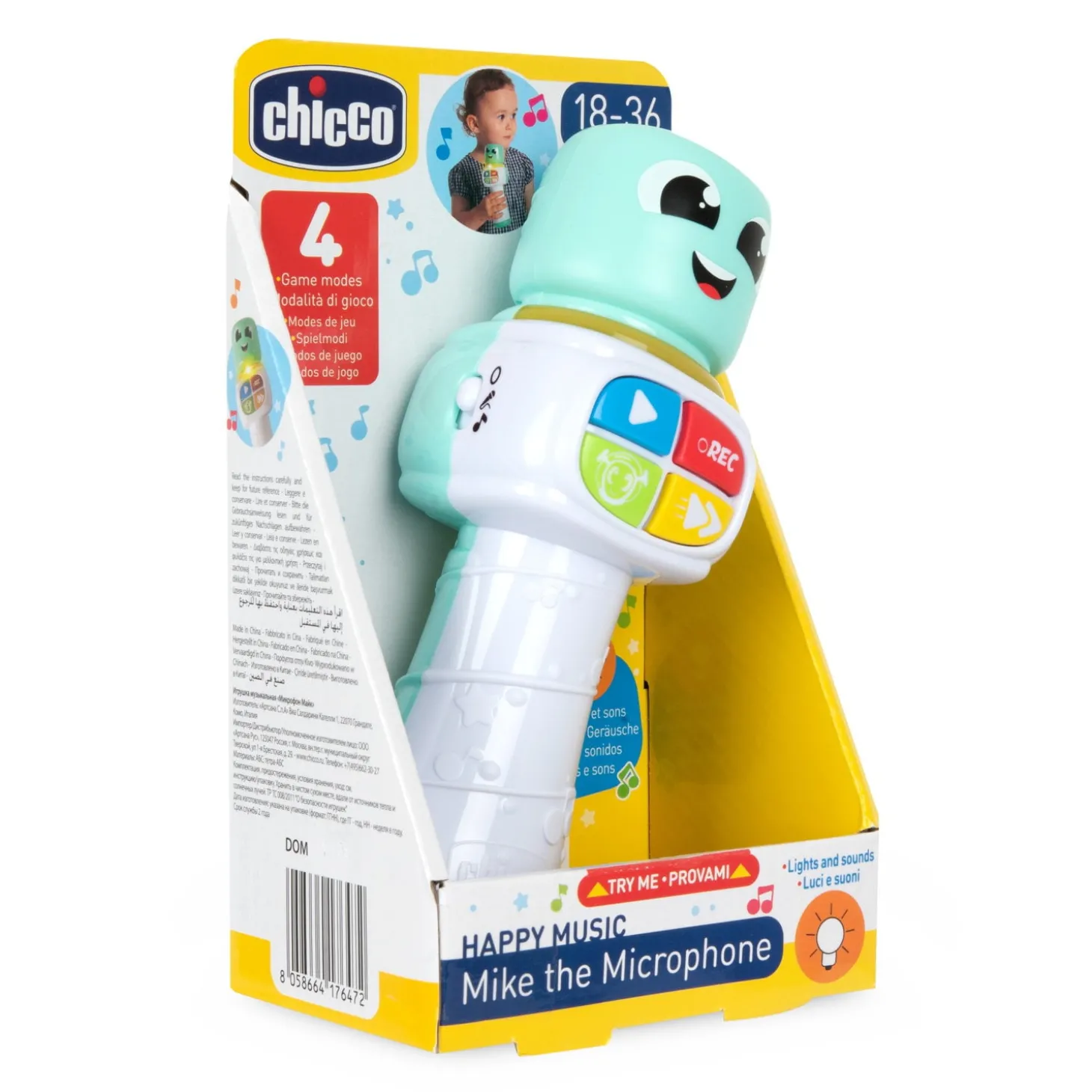 Chicco Mic le Microphone Multicolore