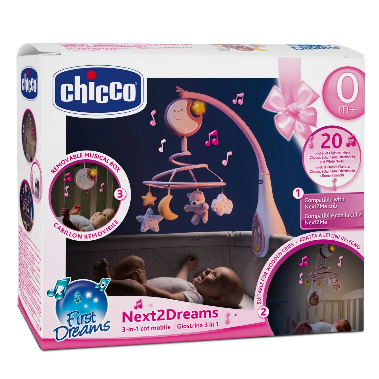 Chicco Mobile musical Next2Dreams First Dreams Rose