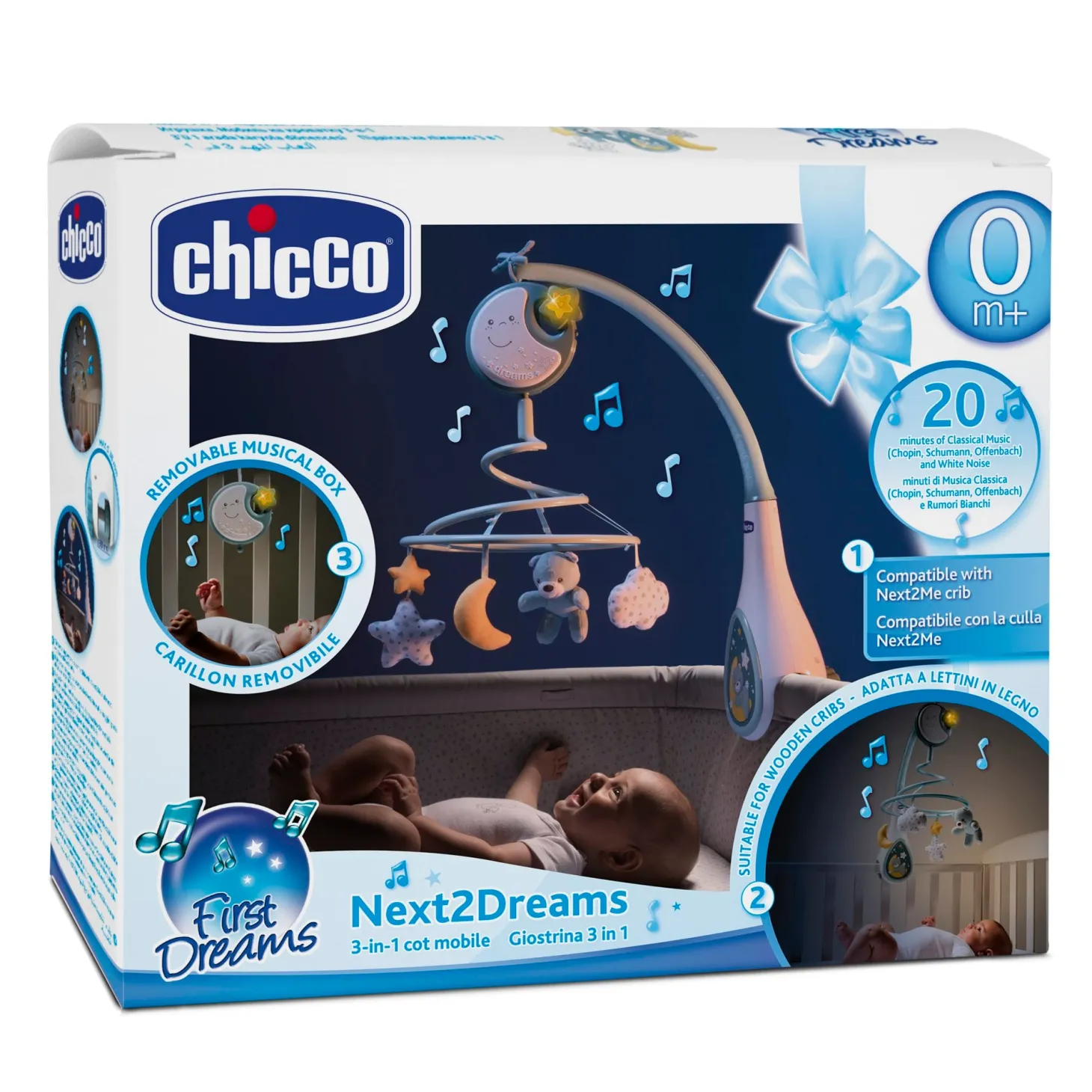 Chicco Mobile musical Next2Dreams First Dreams Bleu