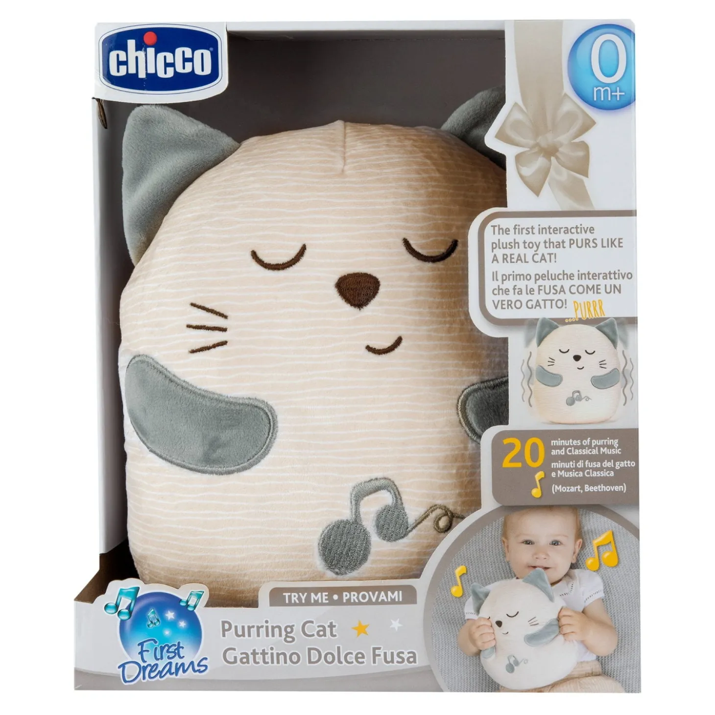 Chicco Peluche Chaton gris