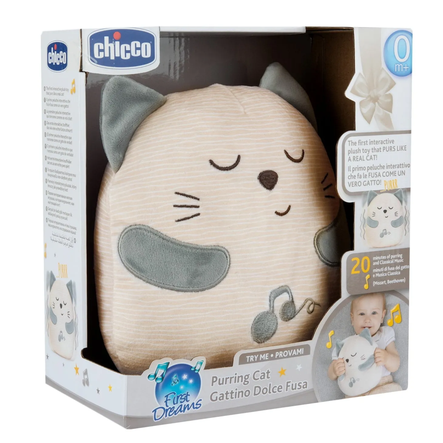 Chicco Peluche Chaton gris