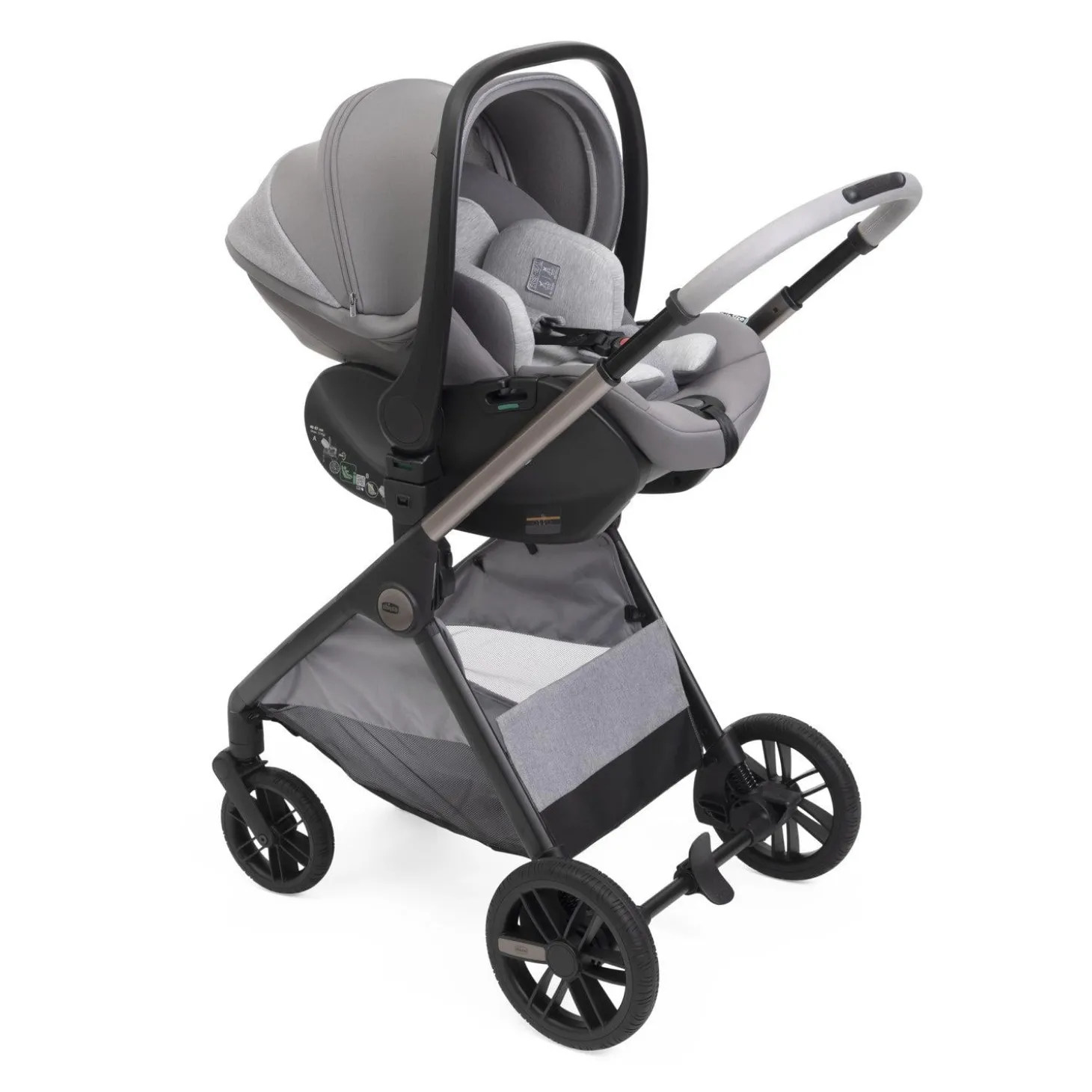 Chicco Poussette Bellagio 2 avec adaptateurs Lunar Rock
