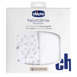 Chicco Set Draps Housse Coton Next2me Forever Confetti