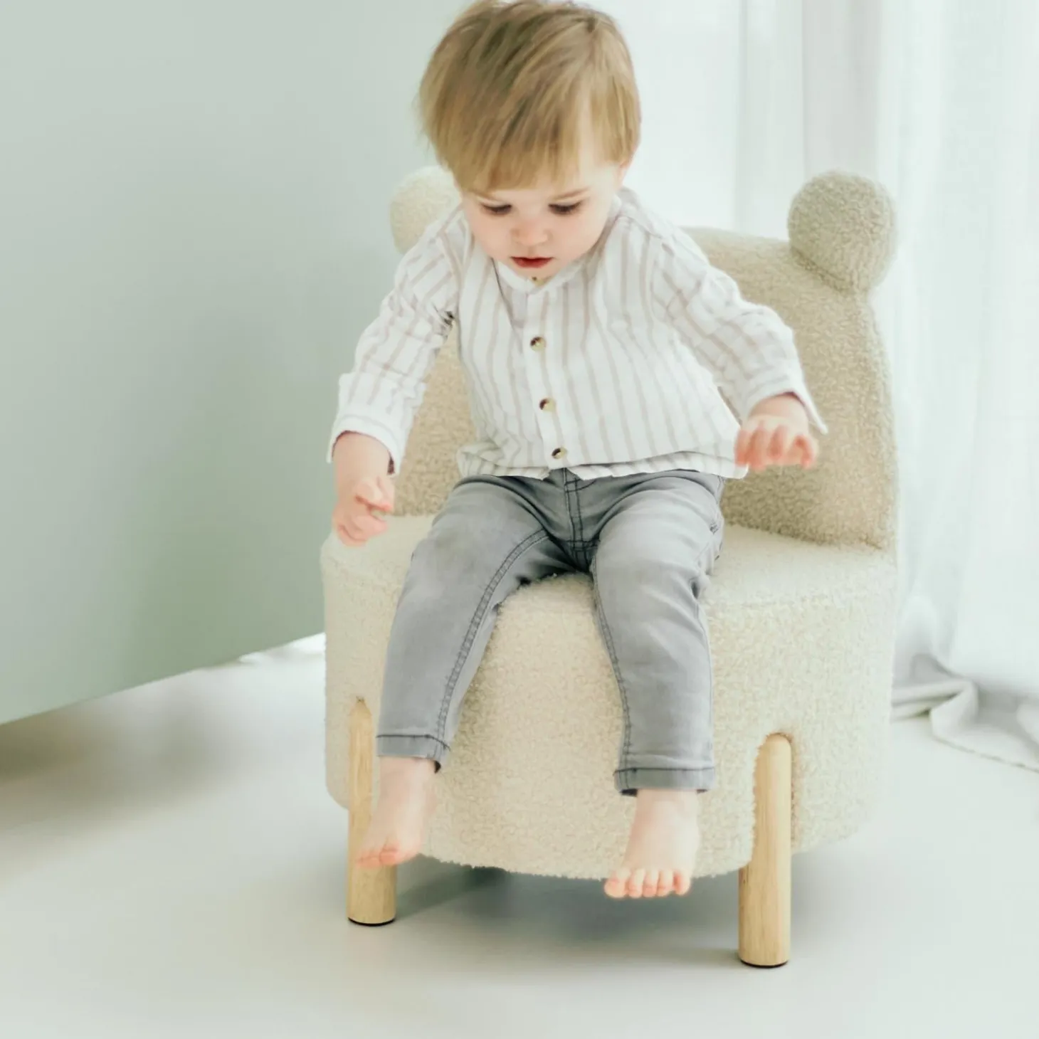 Childhome Chaise d'enfant Teddy Ecru