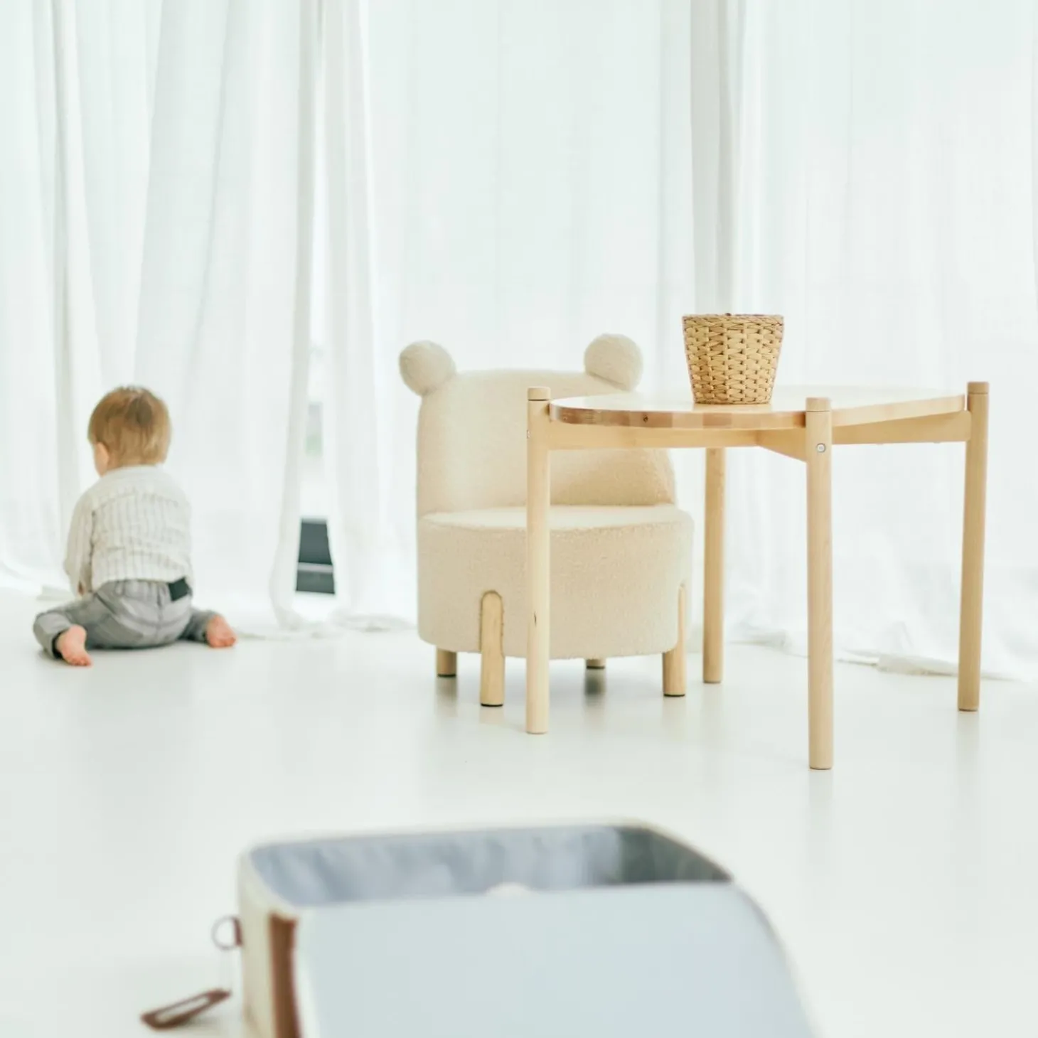 Childhome Chaise d'enfant Teddy Ecru