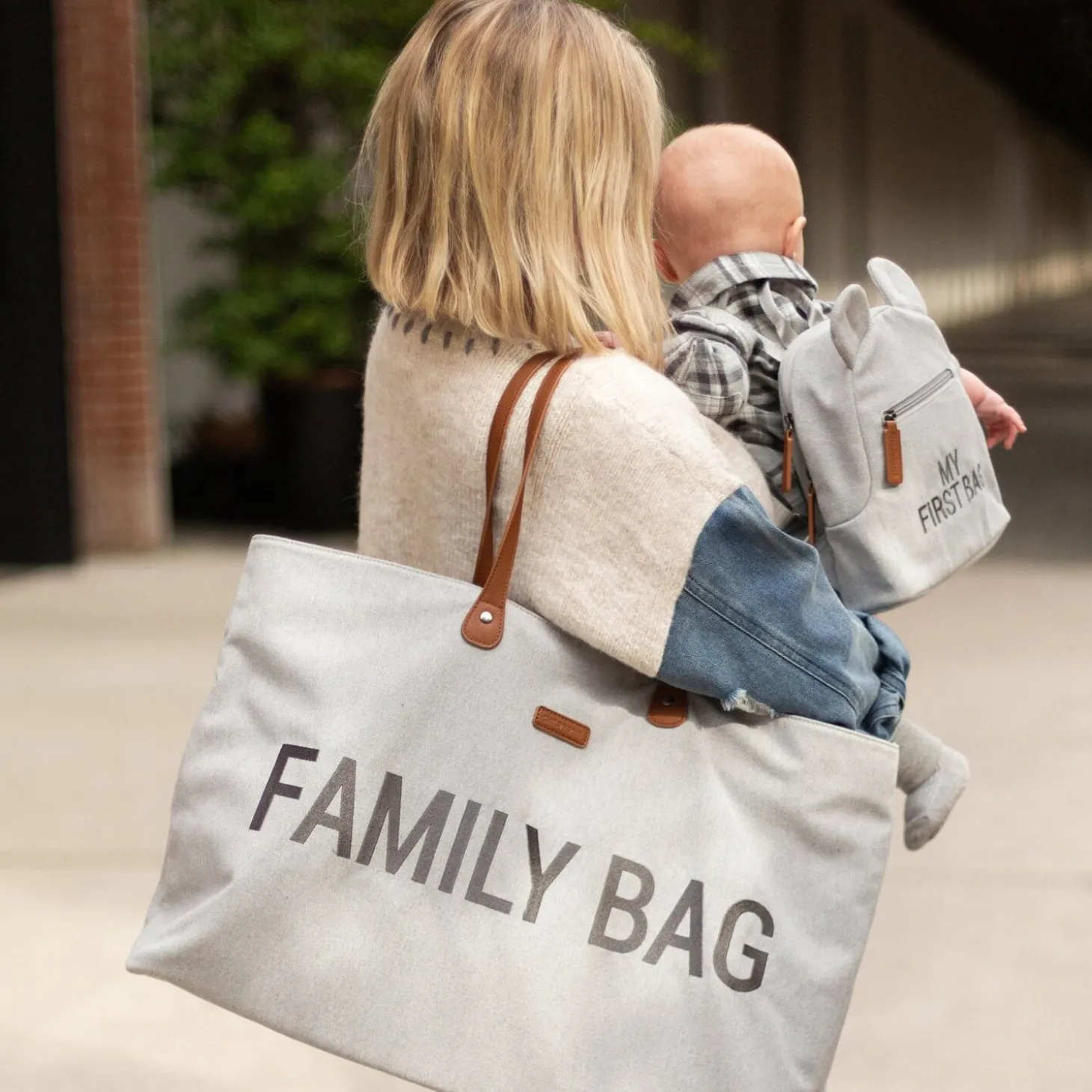 Childhome Family bag canvas Gris