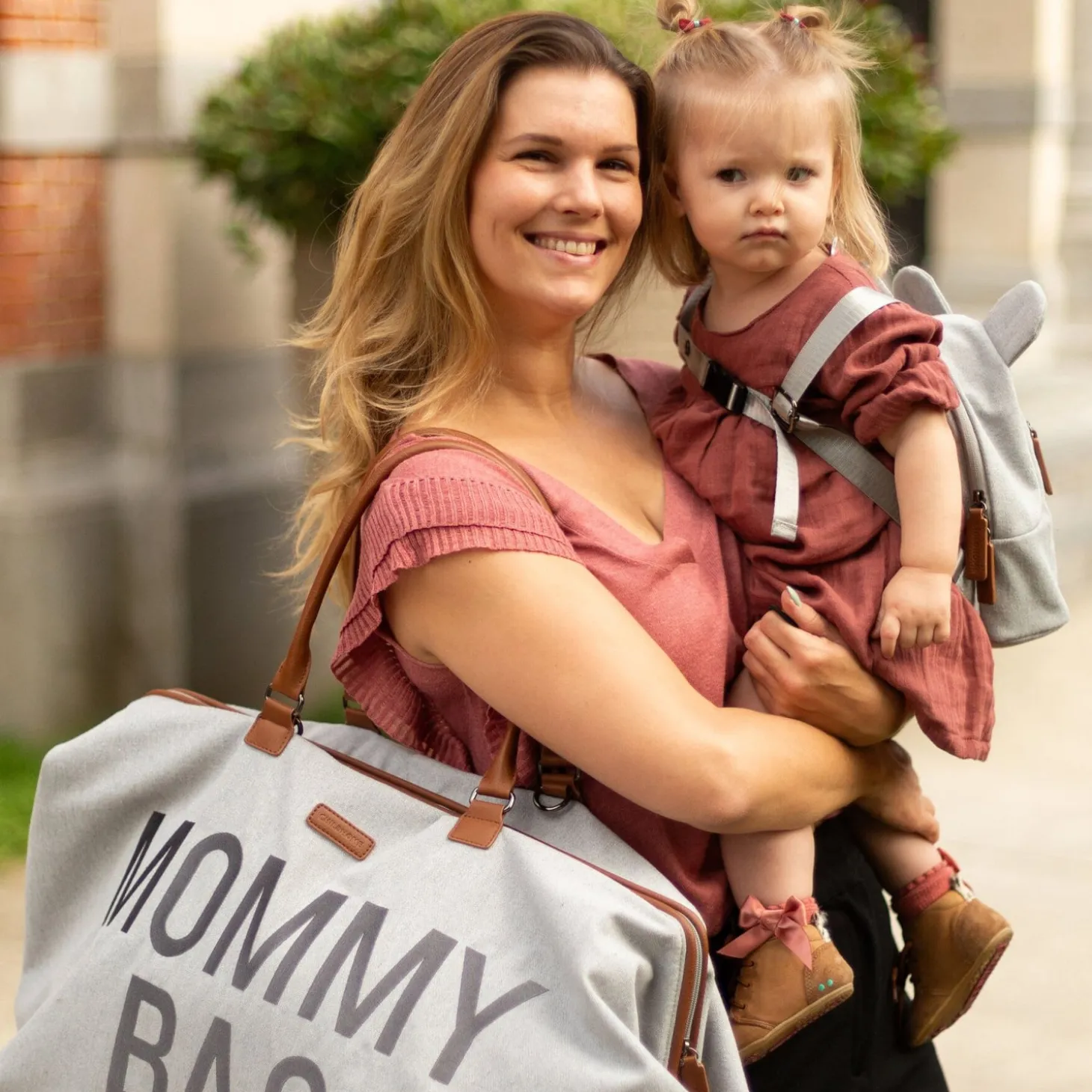 Childhome Mommy bag canvas Gris
