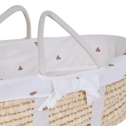 Childhome                    Panier Moise Soft Cornhusk Natural    Hearts