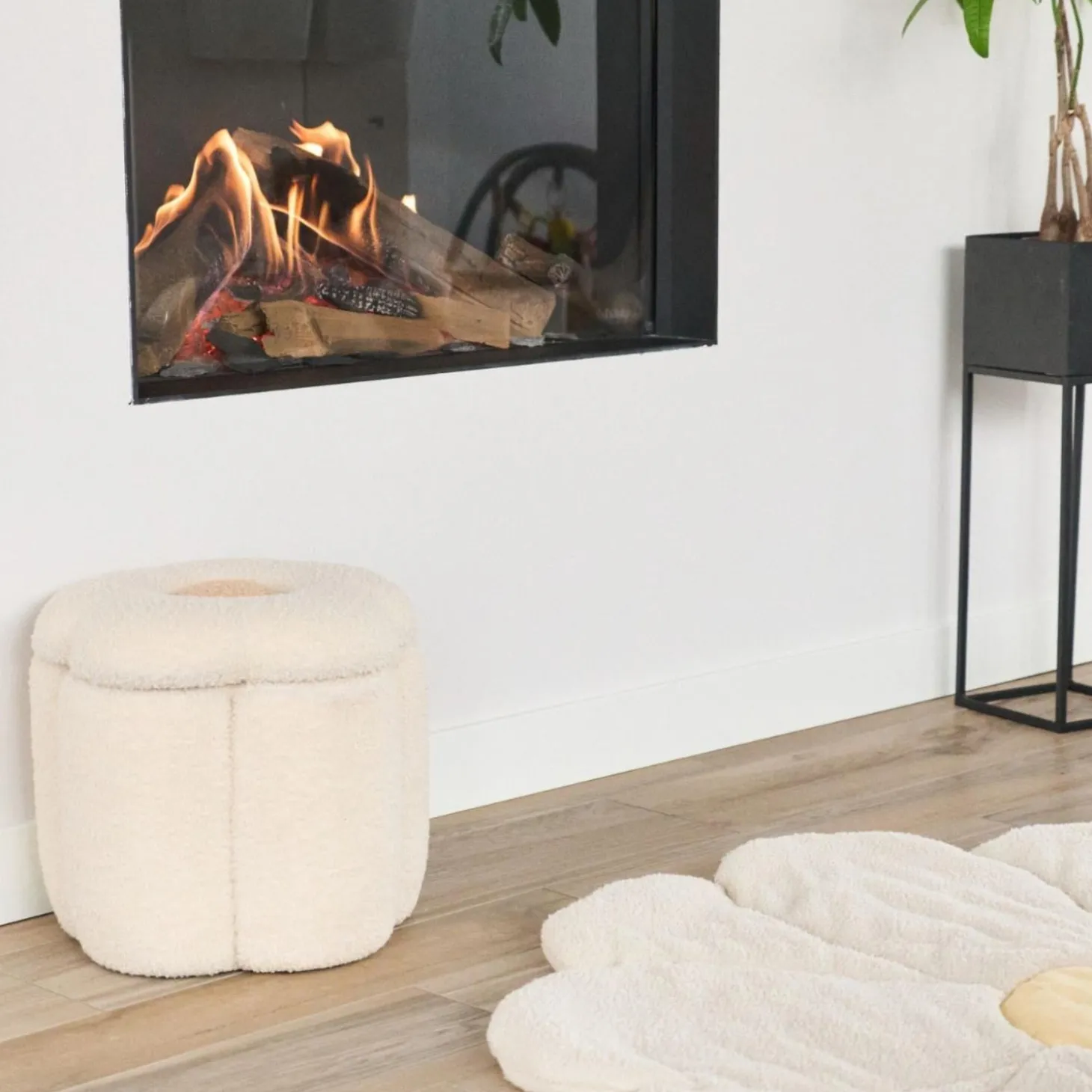 Childhome Pouf flowers Ecru