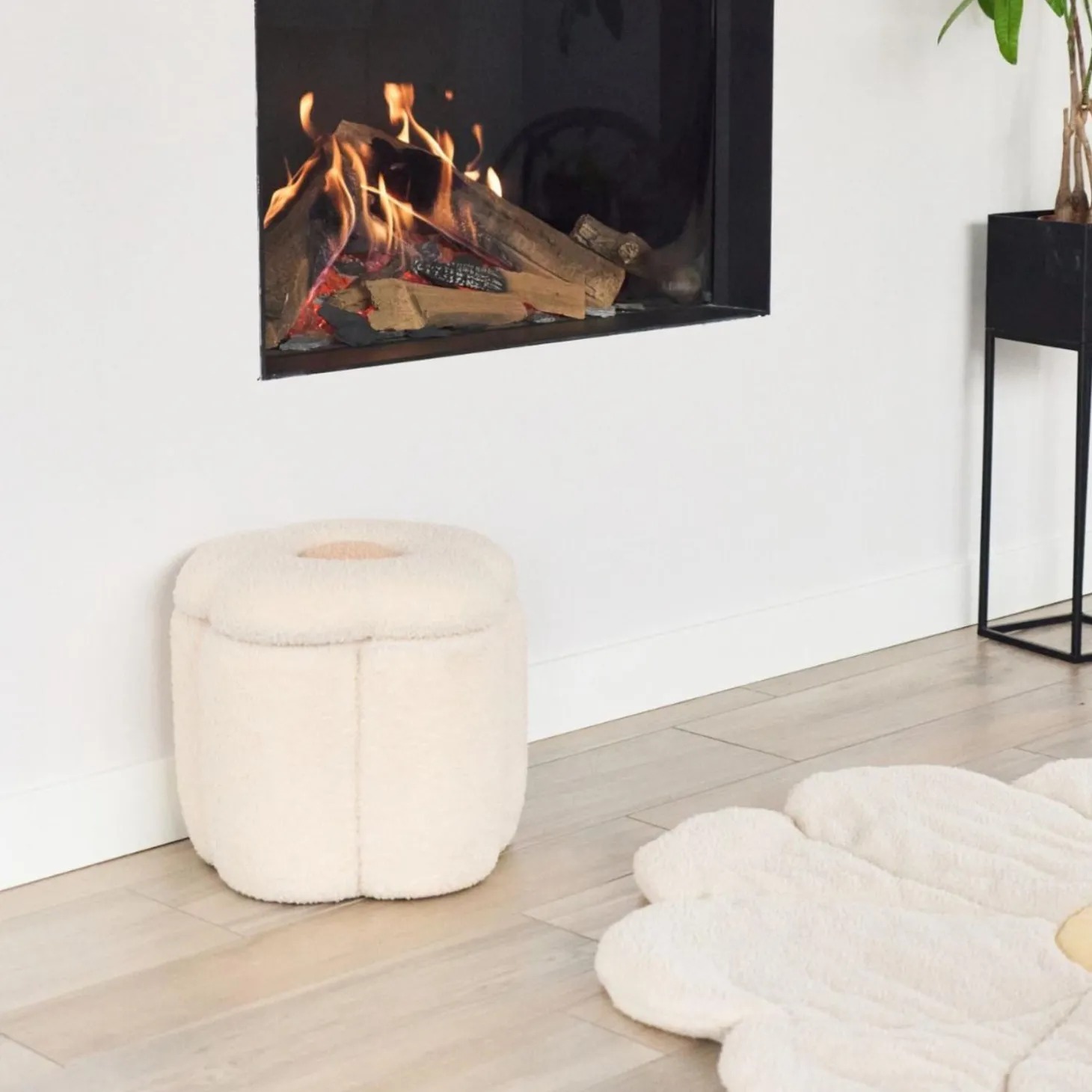 Childhome Pouf flowers Ecru