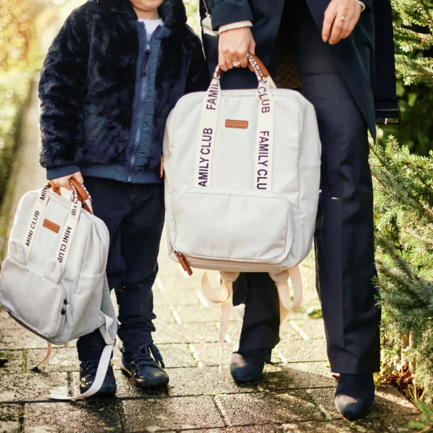 Childhome Sac à dos enfant Mini club Ecru