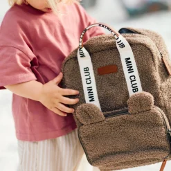 Childhome Sac à dos Mini Club Signature Teddy Soft Brown