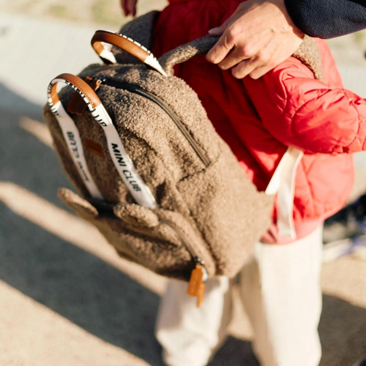 Childhome Sac à dos Mini Club Signature Teddy Soft Brown