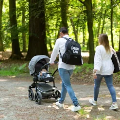Childhome Sac à langer Family Bag signature canvas black