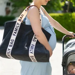 Childhome Sac à langer Family Bag signature canvas black