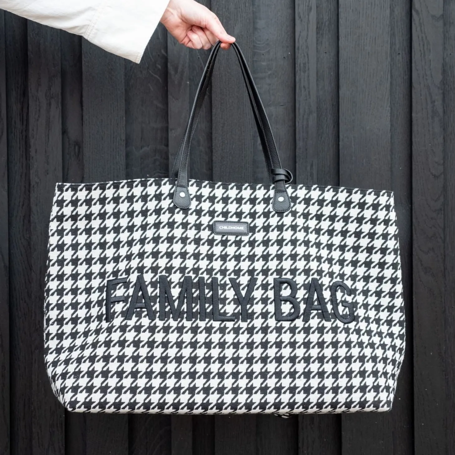 Childhome Sac à langer Family Bag pied de poule Noir