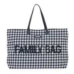 Childhome Sac à langer Family Bag pied de poule Noir