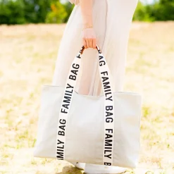 Childhome Sac à langer Family Bag signature canvas Ecru