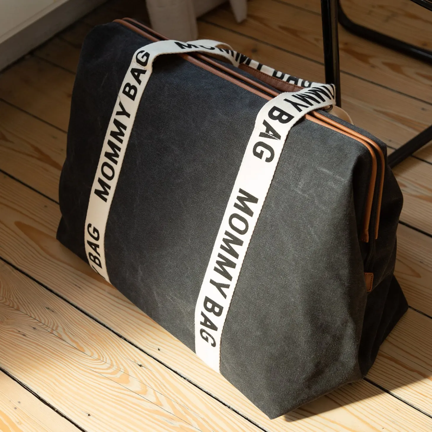 Childhome Sac à langer Mommy bag signature toile Black