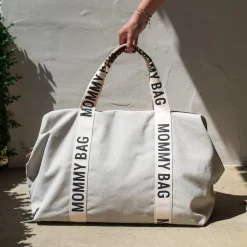Childhome Sac à langer Mommy bag signature toile Ecru