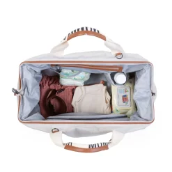 Childhome Sac à langer Mommy bag signature toile Ecru