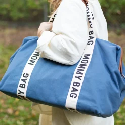 Childhome                    Sac à langer Mommy bag signature toile    blue